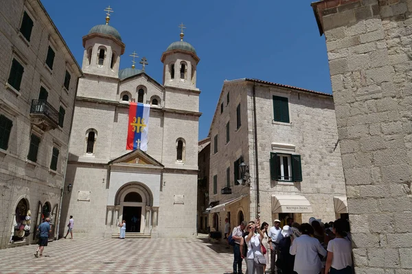 Montenegro Kotor 1Er Juillet 2019 Personnes Intérieur Vieille Ville Historique — Photo