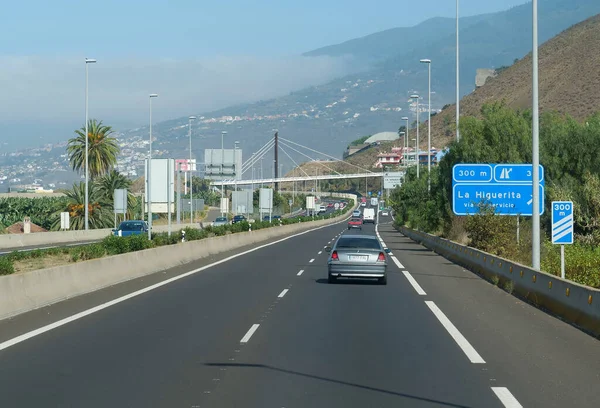 Isla Tenerife Islas Canarias España Septiembre 2019 Tráfico Por Carretera — Foto de Stock