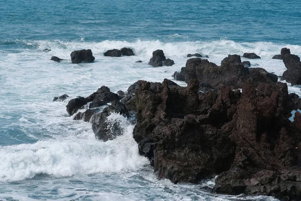 Tenerife Adasında Dalgalar Kopuyor Atlantik Okyanusu Spanya — Stok fotoğraf