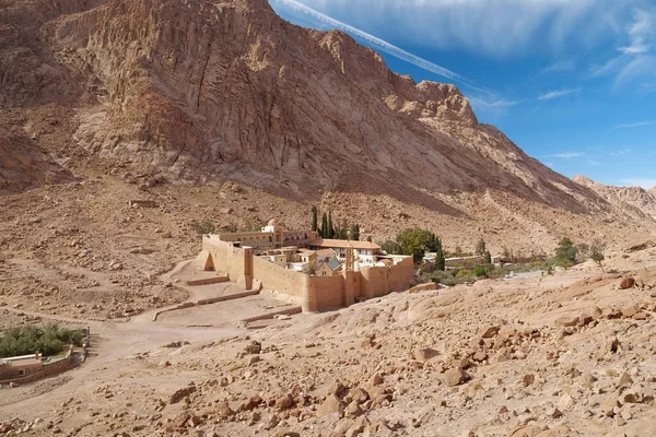 Klasztor Katarzyny Oficjalny Najświętszy Klasztor Boga Trodden Góra Synaj Egipcie Obraz Stockowy