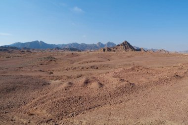 Mısır'daki Sina dağlarının görünümü