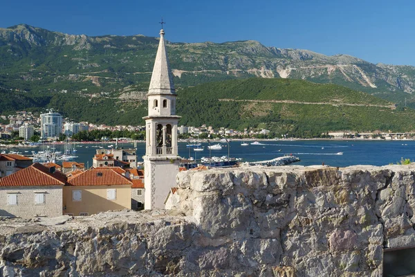 Cidade Velha Budva Montenegro Budva Cidade Montenegrina Mar Adriático Vista — Fotografia de Stock