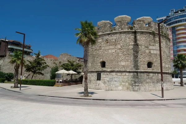 Velho Castelo Torre Veneziana Cidade Durres Albânia — Fotografia de Stock