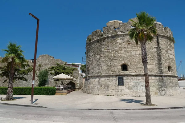 Gamla Slottet Och Venetianska Tornet Durres Stad Albanien — Stockfoto