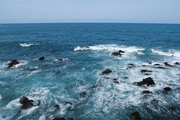 Breaking Waves Tenerife Eiland Canarische Eilanden Spanje — Stockfoto