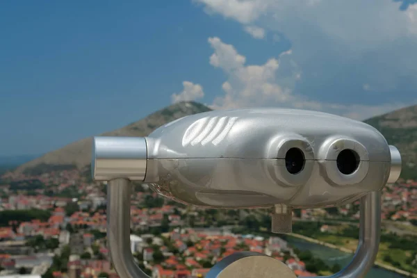 Paid Observation Binoculars View Trebinje City Republika Srpska Bosnia Herzegovina — Stock Photo, Image