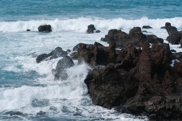 Brechende Wellen Auf Teneriffa Kanarische Inseln Spanien — Stockfoto