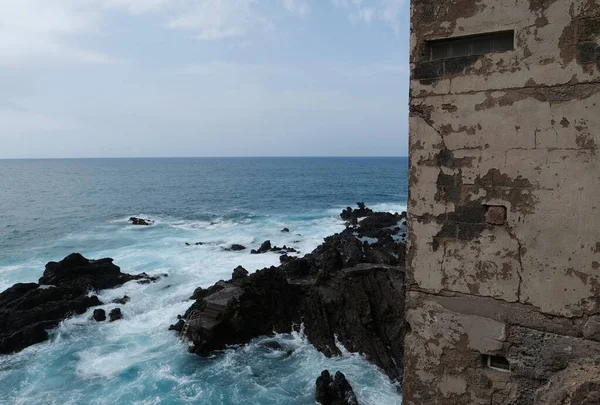 Punta Brava Atlantik Okyanusu Kıyısındaki Evler Puerto Cruz Şehri Yakınlarındaki — Stok fotoğraf