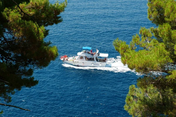 Montenegro Adriatic Sea July 2019 People Motor Ship Adriatic Sea — Stock Photo, Image