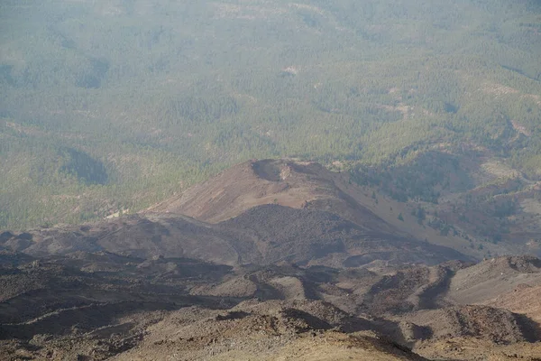 Vista Pico Vulcão Teide Montanha Mais Alta Espanha 3718 Parque — Fotografia de Stock