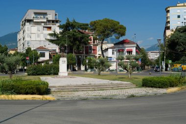 TİRAN, ALBANIA, 7 Temmuz 2019: Tiran - Arnavutluk 'un başkenti ve en büyük kenti
