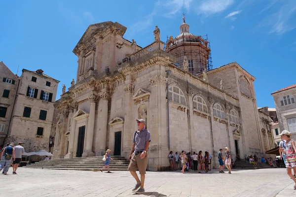 Dubrovnik Croatie Juin 2019 Près Cathédrale Assomption Dans Vieille Ville — Photo
