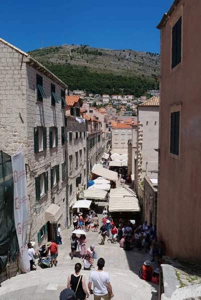 Dubrovnik Croatia June 2019 People Streets Dubrovnik Old Town Croatia — 스톡 사진