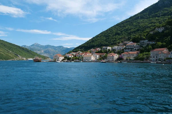 Widok Zatokę Kotorską Czarnogórze — Zdjęcie stockowe