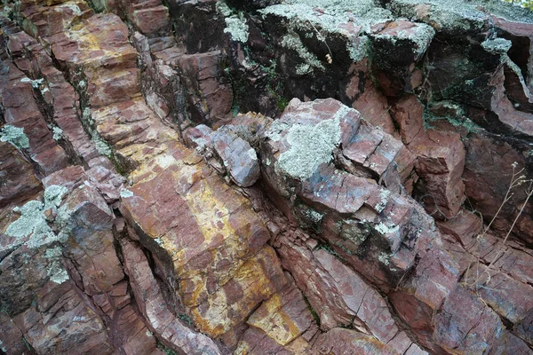 Rood Geologisch Materiaal Steenrots — Stockfoto