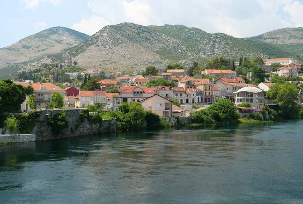 Trebinje Stad Och Floden Trebisnjica Republika Srpska Bosnien Och Hercegovina — Stockfoto