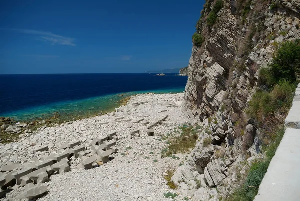 Coast Adriatic Sea Petrovac City Montenegro — Stock Photo, Image