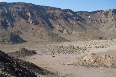 Volkan Teide 'li Caldera. Katı lav ya da çan kulesi, Tenerife Adası, Kanarya Adaları, Spai.