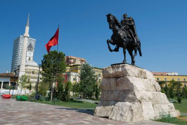 Tiran, Arnavutluk, 7 Temmuz 2019: Tiran şehir merkezi - Arnavutluk 'un başkenti ve en büyük kenti