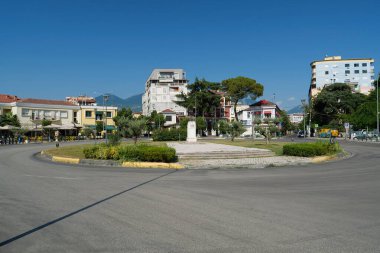 Tiran, Arnavutluk, 7 Temmuz 2019: Tiran şehir merkezi - Arnavutluk 'un başkenti ve en büyük kenti