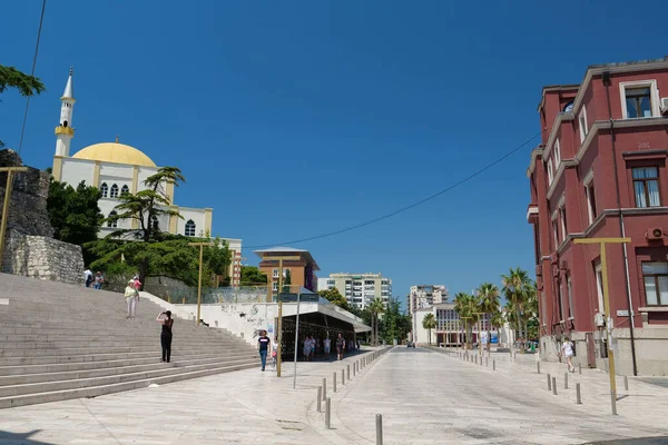 Durres Albânia Julho 2019 Pessoas Centro Durres Historicamente Conhecida Como — Fotografia de Stock