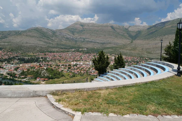 Panorama View Trebinje City Trebisnjica River Republic Srpska Bosnia Herzegovina — стоковое фото