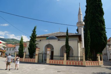 Bosna-Hersek, Sırp Cumhuriyeti, Trebinje, 5 Temmuz 2019: Bosna-Hersek 'in eski Trebinje kentinde yaşayan insanlar