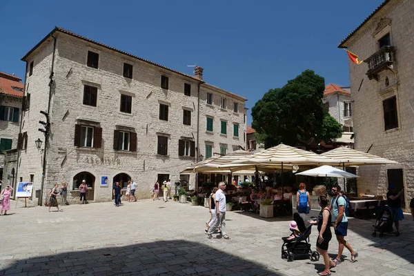 Montenegro Kotor July 2019 People Old Historical Town Kotor Coastal — 스톡 사진