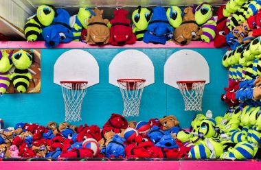 Basketball Game of Chance at Boardwalk at New Jersey Shore clipart