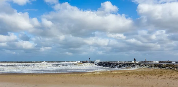 Plaża z New Jersey Shore na wlocie Manasquan — Zdjęcie stockowe