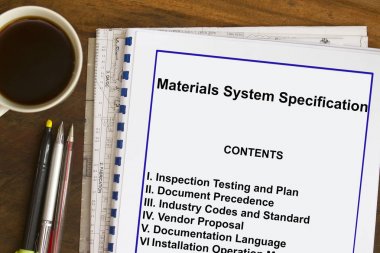 Materials System Specification clipart