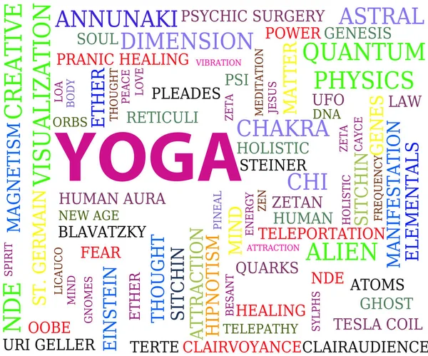 Parole di yoga concetto — Foto Stock