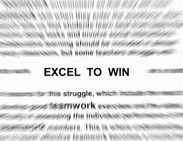 focus on the word excel to win