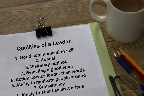 Qualities of a leader — Stock Photo, Image