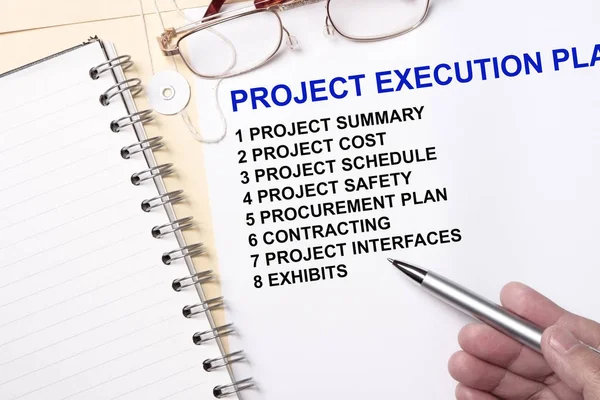 Plano de Execução do Projecto — Fotografia de Stock