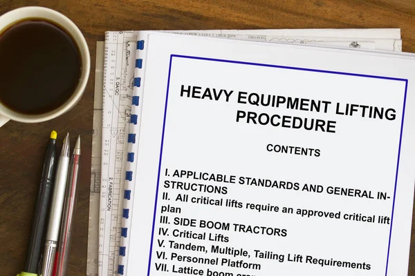 Heavy Equipment Lifting Procedure