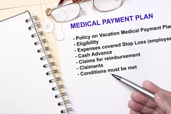 Medical payment plan — Stock Photo, Image