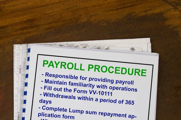 Payroll Procedure concept — Stock Photo, Image