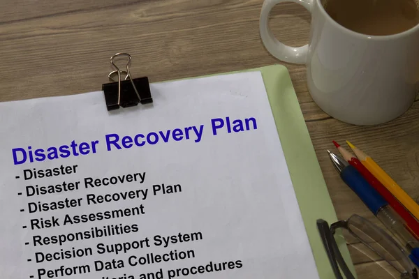 Disaster recovery plan — Stock Photo, Image