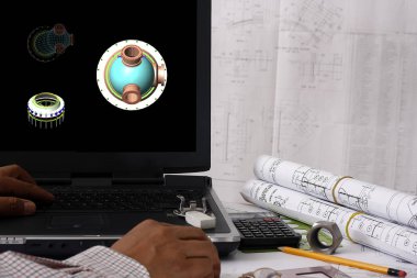 3D cad basınç gemi modelleme