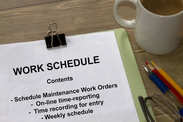 Work Schedule concept — Stock Photo, Image