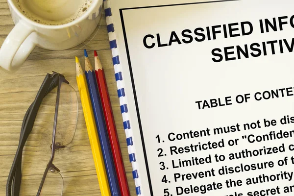 Classified sensitive information — Stock Photo, Image