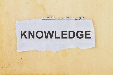 Eski bir kağıt bilgi gazete kesme