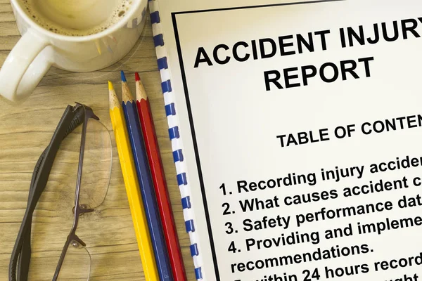 Accident injury reporting — Stock Photo, Image