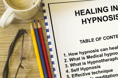 Self hypnosis concept clipart