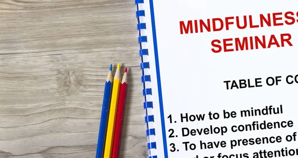 Mindfulness seminar concept — Stockfoto
