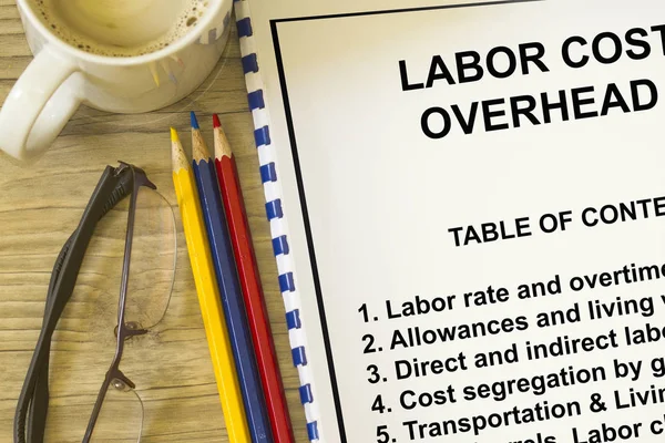 Labor cost overhead cost — Stock Photo, Image