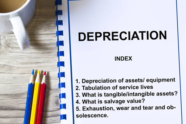 Depreciation value of assets — Stock Photo, Image