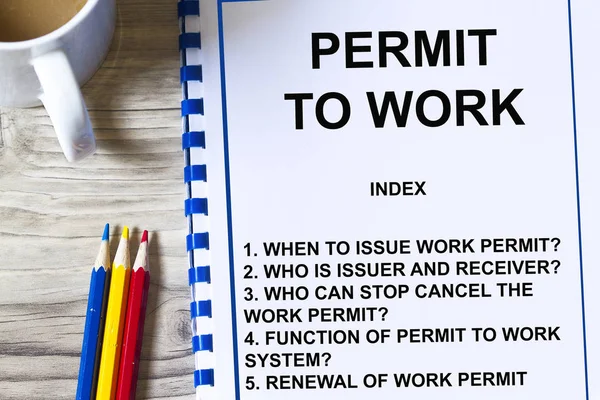 Work Permit System — Stock Photo, Image