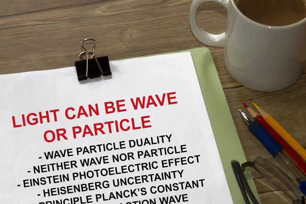 Lighr can be wave or particle — Stock Photo, Image